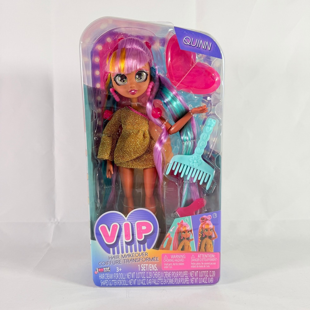 IMC Toys VIP Pets Hair Makeover Quinn Doll New With Imperfections 5 Accessories